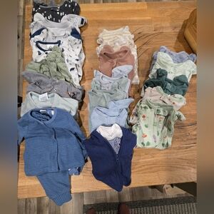 Baby Boys Sleepers Clothes Sizes Preemie To 0-3 Months